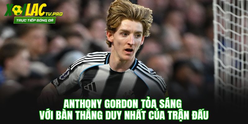 Anthony Gordon tỏa sáng với bàn thắng duy nhất của trận đấu